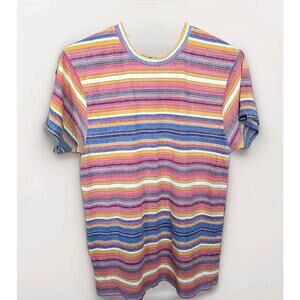 VANS‎ Vintage Womens Striped Short Sleeve Small T-Shirt Short